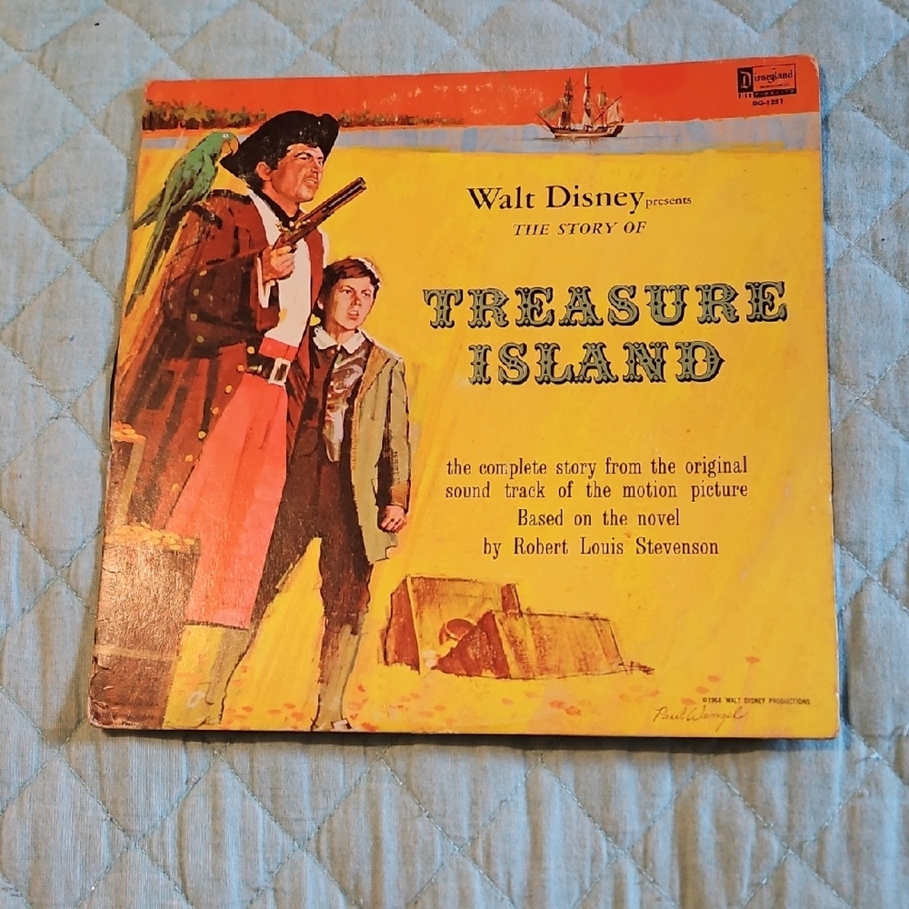 (2 For $30) Walt Disney Treasure Island Vinyl Record